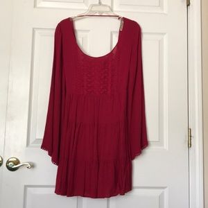 Open back bohemian dress.